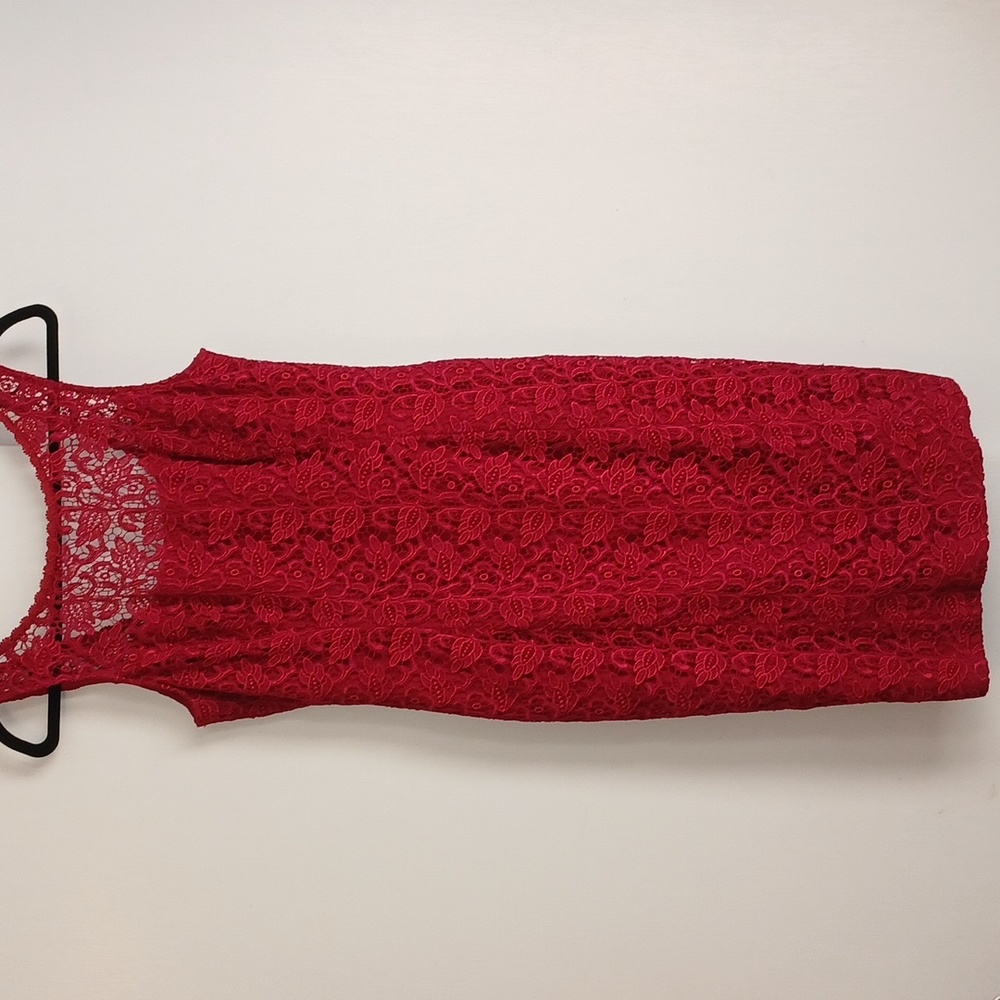 WHBM "Cardinal" Lacework Dress in Size 6 (NWT)